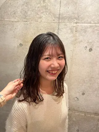 セミロング パーマ Luxe【ラグゼ】所属・🍐ki ri🍐のヘアスタイル