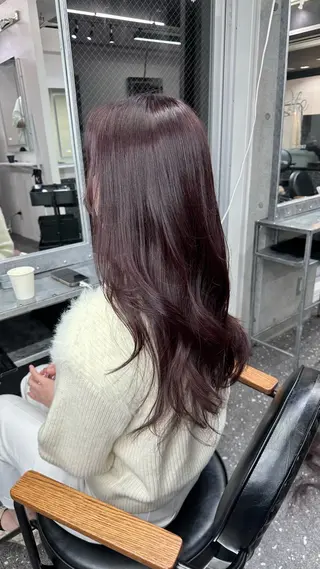 セミロング カラー Re.ly所属・山下/高田馬場 /美髪/透明感カラーのヘアスタイル