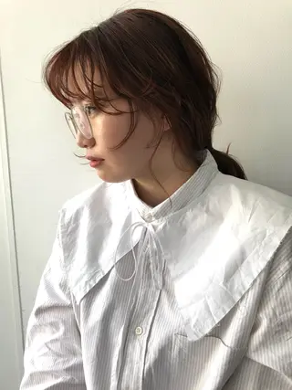 セミロング カラー 伊藤 由季 603号室のヘアスタイル