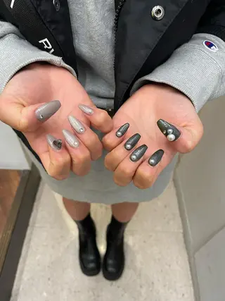 ネイル 🫧飛山琉桜/二条 ネイルアート/束感のマツエク・マツパデザイン