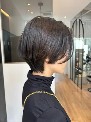 ショート 切りっぱなしボブ/ ショート/カエ🌛のヘアスタイル