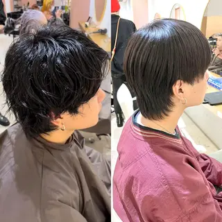 ミディアム メンズ LAGRECE大阪梅田店所属・美髪矯正・髪質改善 【中村吉孝】のヘアスタイル