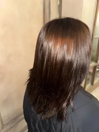 セミロング 梅 優翔のヘアスタイル