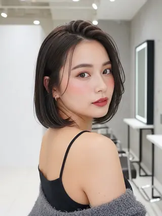 ミディアム 似合わせボブ✖️ 韓国レイヤー✨小関のヘアスタイル