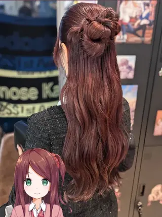 カラー ロング 推しカラー🦉にじさ んじカラー🌈🕒✨のヘアスタイル