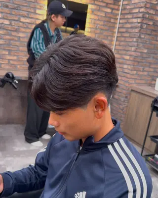 パーマ ヘアアレンジ メンズ Ryo横浜韓国ヘア/ 曲がる縮毛矯正特化のヘアスタイル