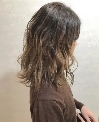 セミロング カラー 🧡色落ちまで2度綺 麗なカラー🧡ヨシキのヘアスタイル