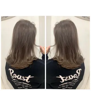 セミロング カラー 京都大人女性ショート 徒歩1分/秋山のヘアスタイル