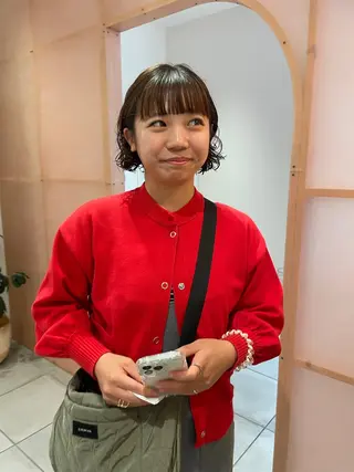 ショート カラー パーマ 前原  千尋のヘアスタイル