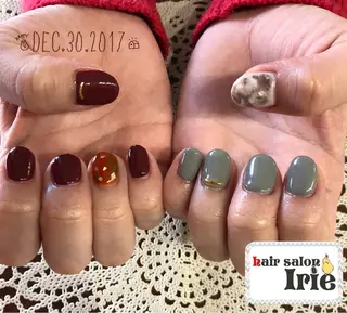 ロング カラー パーマ ヘアアレンジ メンズ キッズ ネイル Hair salon Irie所属・與儀 知佳のネイルデザイン