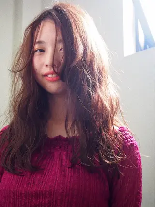 ロング カラー ヘアアレンジ ハイトーン/レイヤー /ウルフ⭐️永田⭐️のヘアスタイル