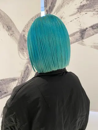 ショート カラー ｱｵﾇﾏﾐﾕ☁️ /ボブ/ハイトーン/のヘアスタイル