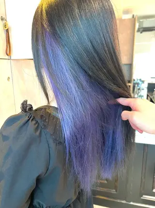 セミロング カラー ヘアアレンジ Lani5710所属・🌈インナーカラー ‘ショウマ’🌈のヘアスタイル