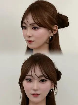 ロング カラー 韓国ヘア/レイヤー/ 顔まわり足立遥奈のヘアスタイル