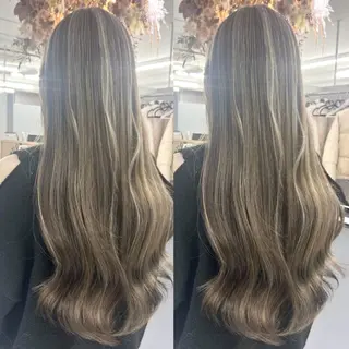 ロング カラー 顔周り🎀 暖色系カラー🎀愛美のヘアスタイル