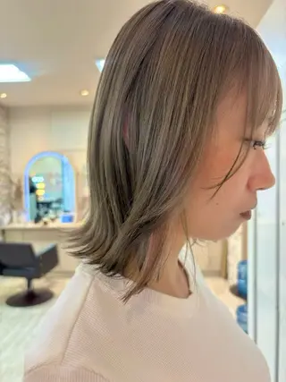 ミディアム カラー CREA渋沢 モデル募集🌺アイナのヘアスタイル