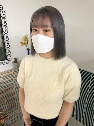 ミディアム カラー 🩷ハイトーン透明感 レイヤー🩷ユリカのヘアスタイル