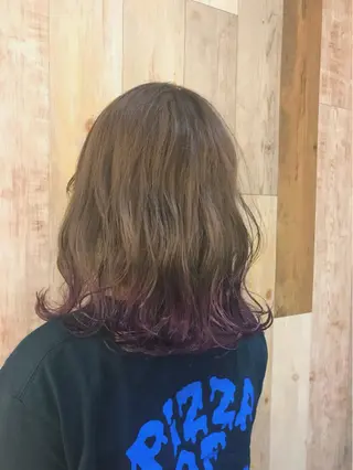 セミロング カラー 池袋/透明感カラー 🎀Yuri🎀のヘアスタイル