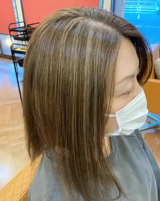 セミロング カラー WEST✂︎前田 明宏✂︎大和高田のヘアスタイル