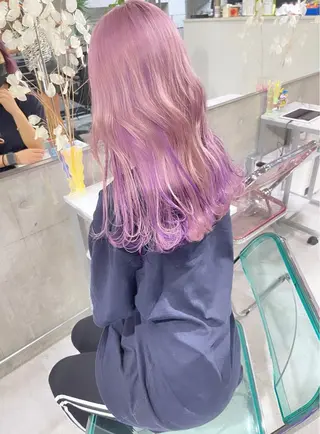 ロング Lavy kyoto所属・Lavy カラー&エクステのヘアスタイル