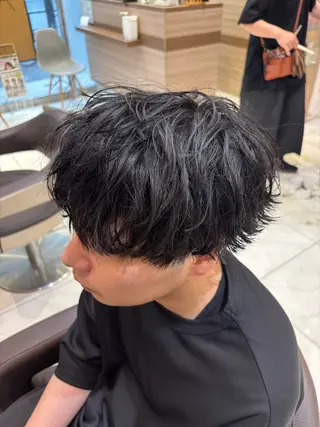 パーマ メンズ 山本 侑平のヘアスタイル