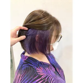 ミディアム カラー 推しカラー✨ オタク美容師ユウカのヘアスタイル