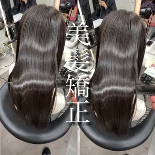 セミロング カラー 山崎/ボブ縮毛矯正 レイヤー髪質改善のヘアスタイル