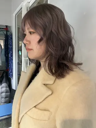 セミロング カラー AOI ハイトーン/ボブのヘアスタイル