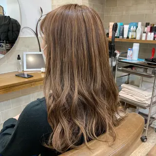 ロング カラー パーマ カット特化型 美容師/栗本のヘアスタイル