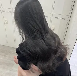 ロング カラー 透明感カラー ふうか　渋谷のヘアスタイル