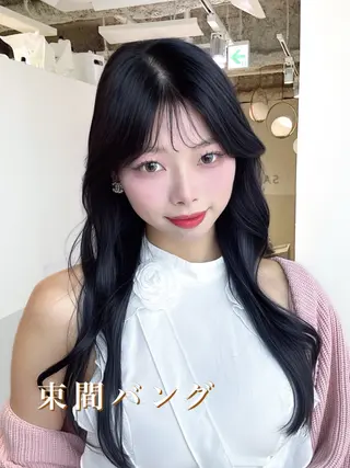 ロング カラー 顔まわりの神様✨ 透明感カラー藤嶋秀幸のヘアスタイル