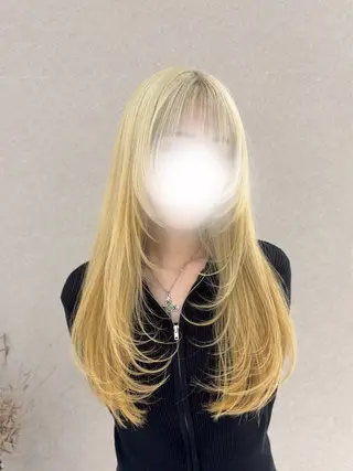 ロング ハイトーン/カラー /ウルフ/RENAのヘアスタイル