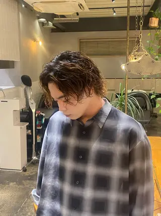 ミディアム メンズパーマ特化/ 町田甲陽✨のヘアスタイル