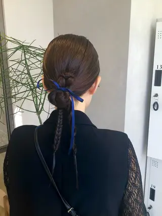 ロング ヘアアレンジ 透明感カラー✨艶髪 制作🌱山根あゆみのヘアスタイル