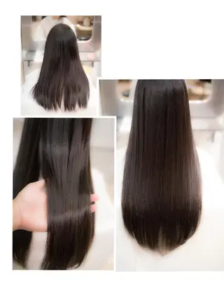 ロング FÜRSTIN所属・西村髪質改善 ブリーチ縮毛矯正のヘアスタイル