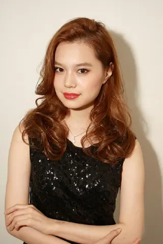 ロング カラー パーマ セミロング フリーランス所属・韓国ヘア レイヤー くびれヘアMATSUのヘアスタイル