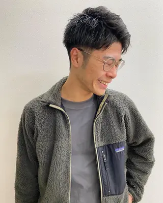 ショート カラー パーマ ヘアアレンジ メンズ 【池袋/スパイキー ショート】ⓝⓘⓜⓤのヘアスタイル