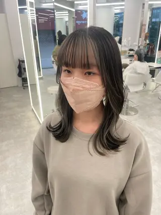 セミロング カラー ヘアアレンジ 【Sweep】おじま のぞみのヘアスタイル