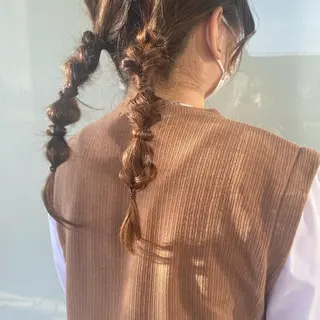 セミロング ヘアアレンジ 髪質改善🫧ベージュ 椙山 響のヘアスタイル