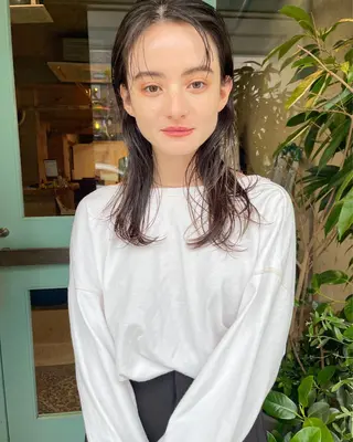 セミロング カラー パーマ/レイヤー 岩山丈一郎のヘアスタイル