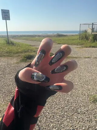 ネイル 33nail✴️栄 スミレ❇️Gel-xのネイルデザイン