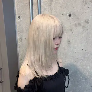 ロング カラー 🍎ハイトーン/ 透明感カラー🍎リオのヘアスタイル