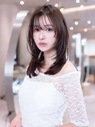 セミロング カラー 渋谷🌈透明感カラー レイヤー/mikuのヘアスタイル