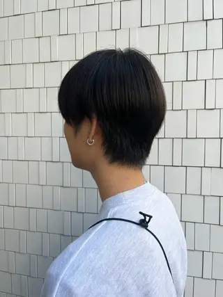 カラー メンズ 地毛風ストレート ミニボブ🌷江梨🍎のヘアスタイル