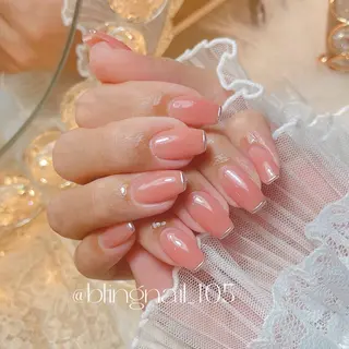 ネイル 23時まで❤︎韓国、 ワンホンネイルのネイルデザイン