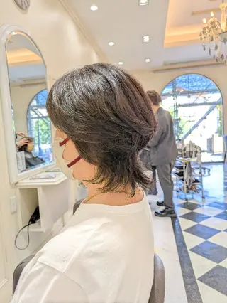 ミディアム Salon de with根本博史のヘアスタイル