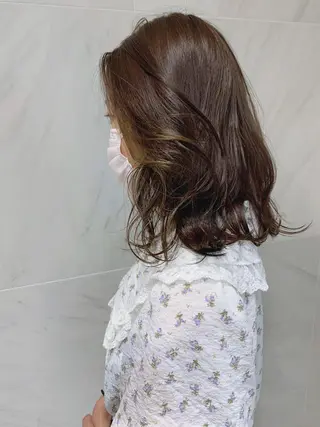 ミディアム カラー TENELE所属・チバ タクミのヘアスタイル