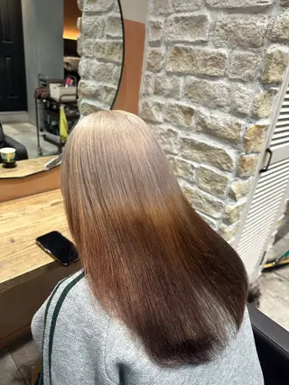 セミロング カラー yu-kiハイトーン /ブリーチ無しカラーのヘアスタイル