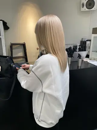 ロング カラー パーマ ヘアアレンジ メンズ キッズ nico TOKYO 渋谷所属・ブリーチ　ハイトーン 特化🌈フジタハルキのヘアスタイル