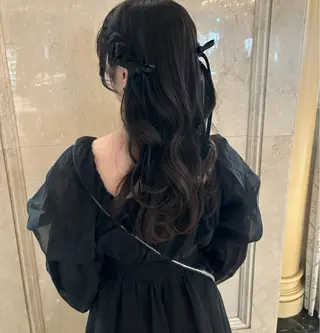 ロング ヘアアレンジ レイヤーカット /透明感/千葉怜寿のヘアスタイル